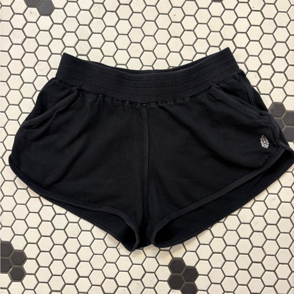 Free People Movement Get Set Shorts Black Cotton Size Small Athleisure Lounge - Picture 4 of 9